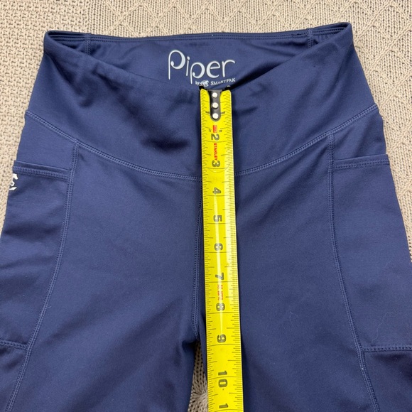 Piper by SmartPak Full Seat Heavy Weight Equestrian Winter Tights navy blue XS - Picture 7 of 11